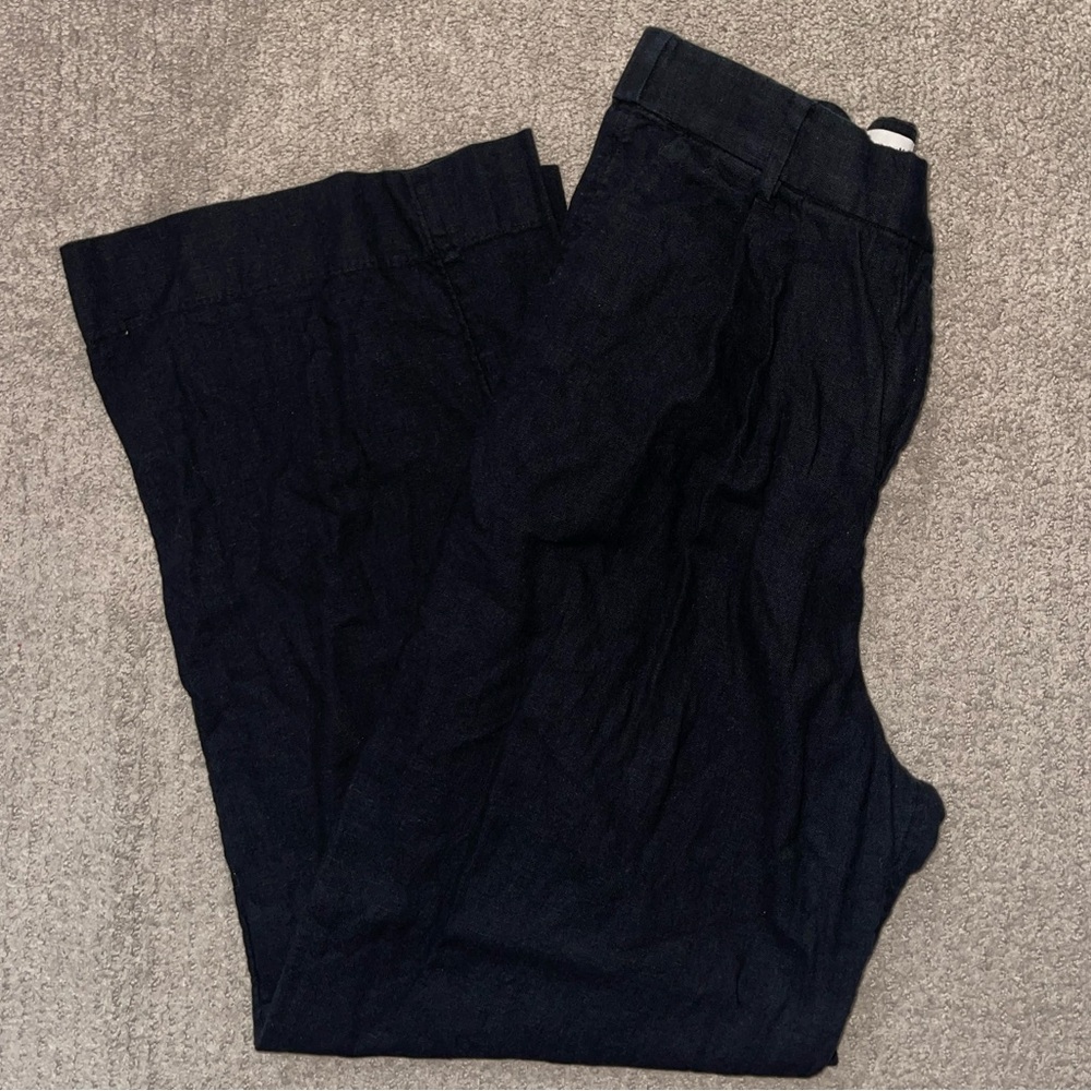 Abercrombie Curve Love Black Linen Pants (M)